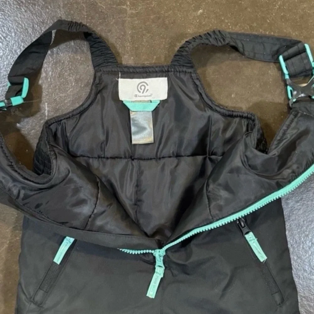 Champion Kids Insulated Snow Bibs Size XS 4-5 EUC